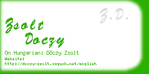 zsolt doczy business card