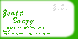 zsolt doczy business card